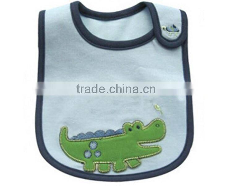 Wholeslae Embroidered crocodile Cotton Baby Burp