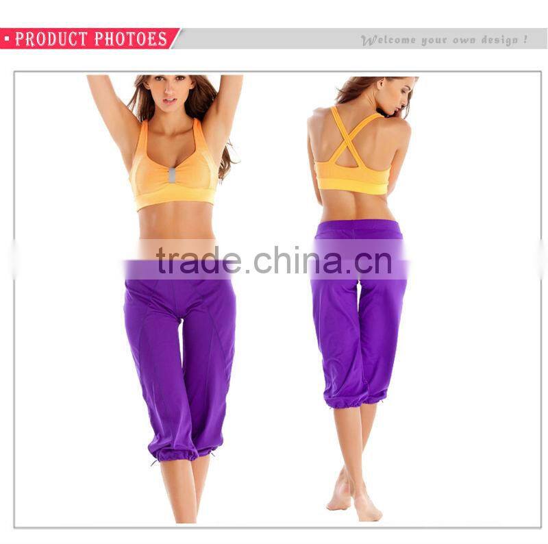 Hot Sale loose Sports yoga capri pants workout capri yoga pants