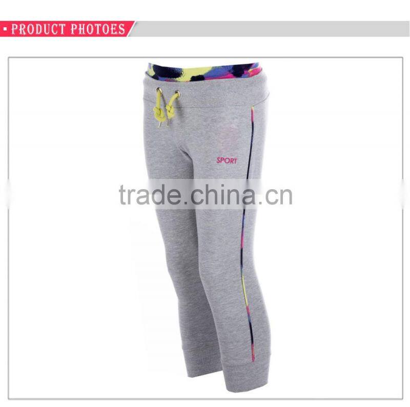 China custom sports /casual cotton drawstring loose pants for women