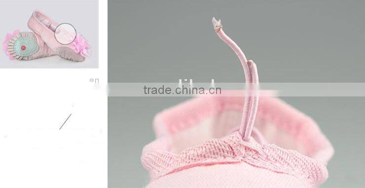 softy comfortable professional canvas faric children's ballet dance shoes