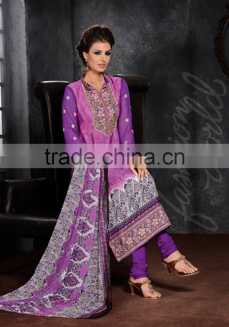Glamour Beauty Designer Semi Stitch Salwar Kameez Collections
