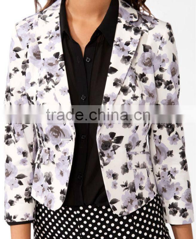 Floral Print Blazer