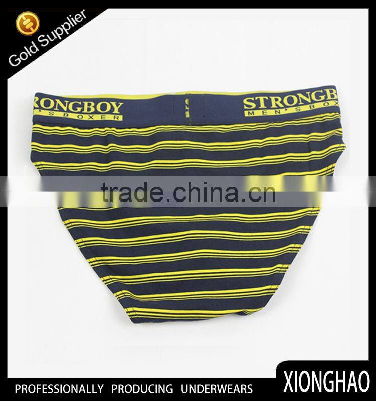 New Stripe 95% Cotton and 5% Lycra children thongs underwear with customized paper label