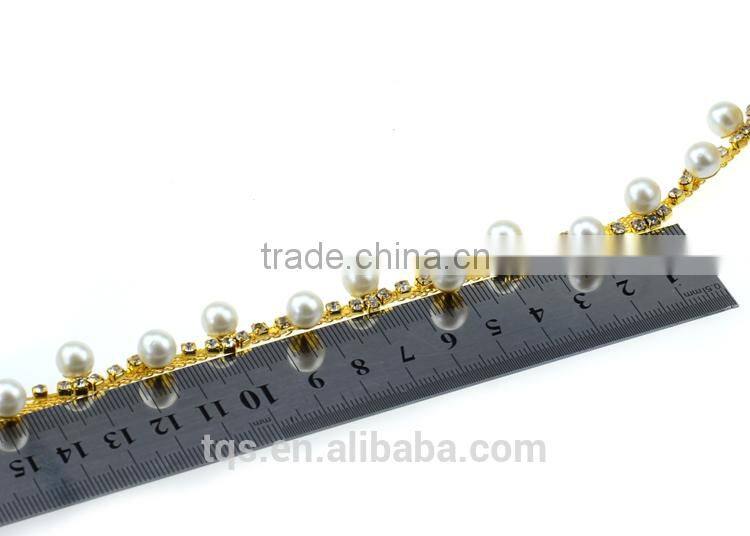 Cup Chain New Design Crystal Rhinestone &Pearl Chain Trimming