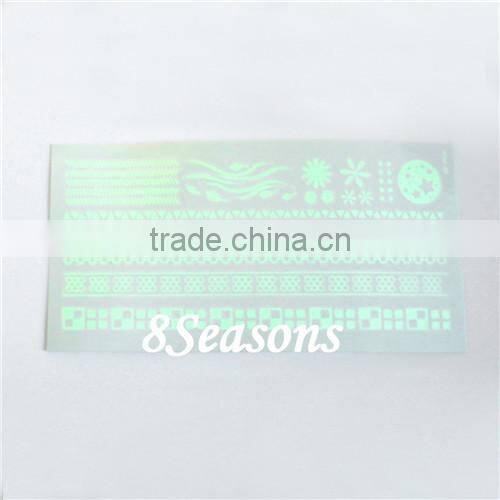 Factory Direct Price Mixed Pattern Metallic Glow In The Dark Waterproof Temporary Tattoo Sticker