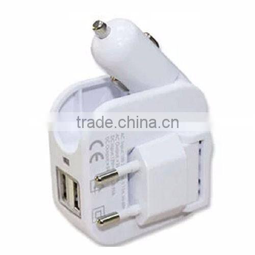 Double USB Charger Traveling Creative Car Wall Filled With Smart Phone Charger