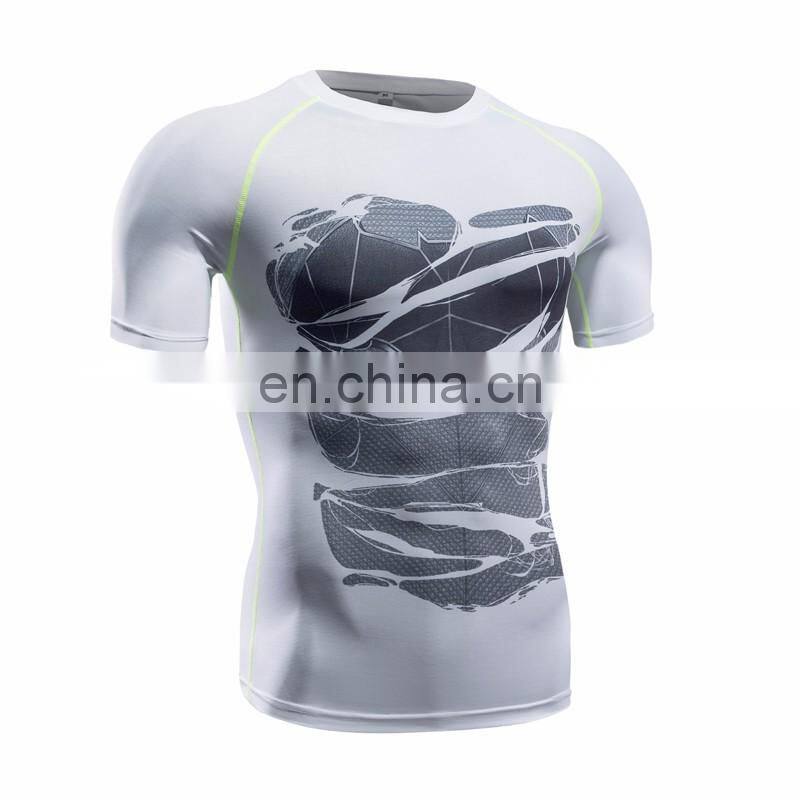 Hot selling short sleeves compression sports tight wear for men