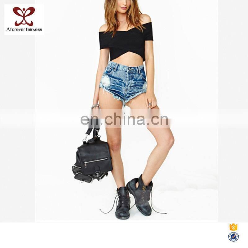 Women Fashion Sexy Wholesale Tee Shirt Custom Printing Crop Top Shirt