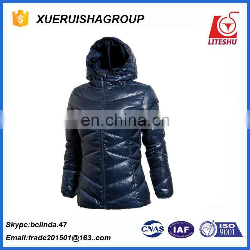 Custom european new style woman goose down jacket for winters