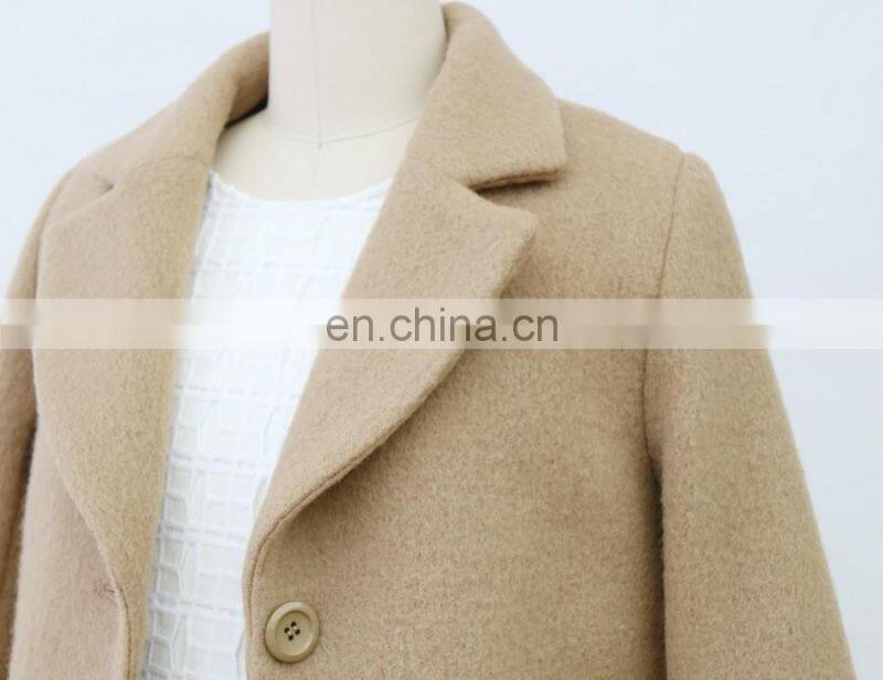 Fashion women winter wool coat with long sleeves