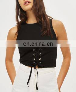 2017 Fashion Women Stripe Roll Back Crop Tops Wholesale