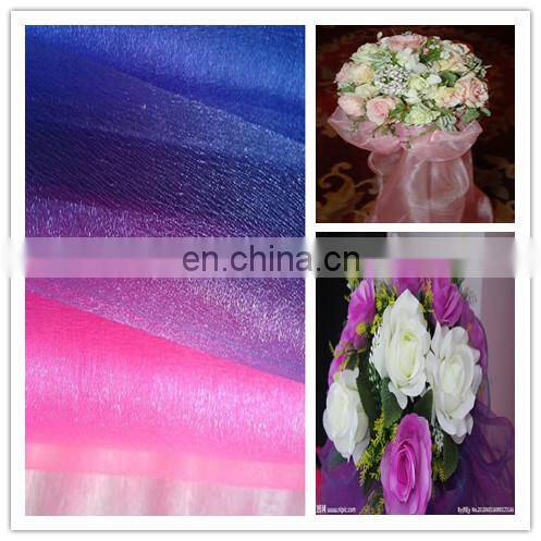 2016 best selling christmas wrapping packing roll foil printed organza gift wrap