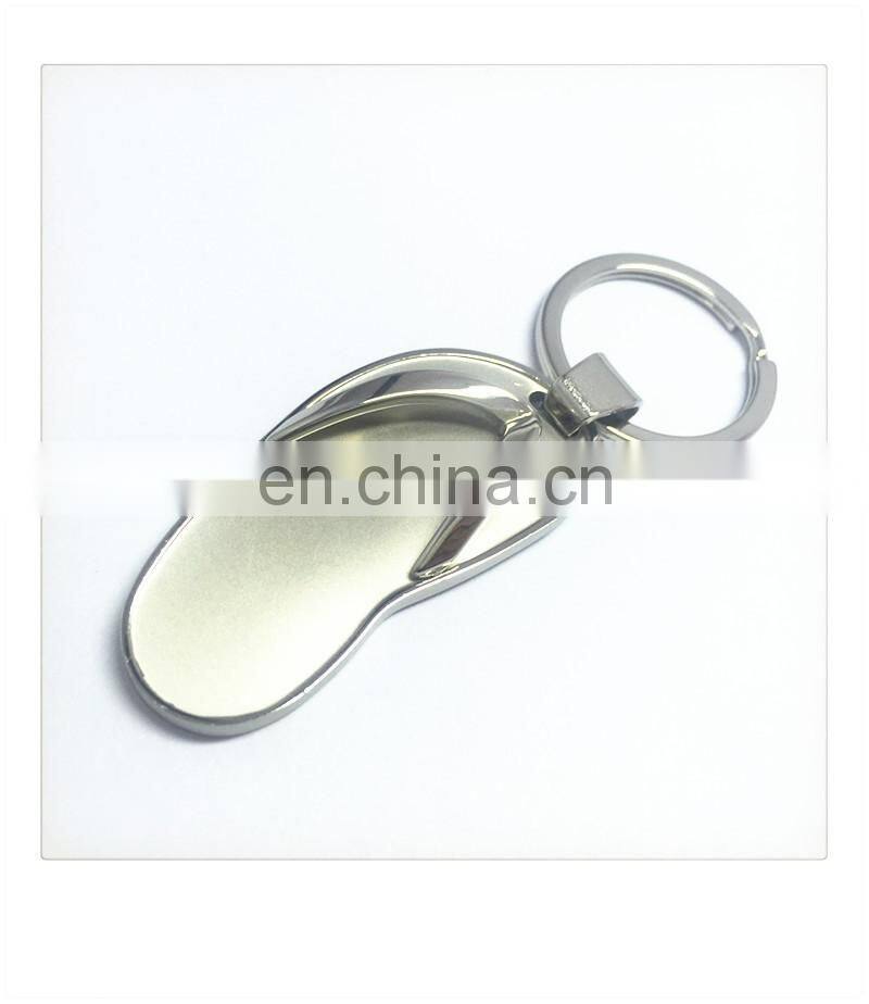 Promotional elegant custom metal slipper keychain