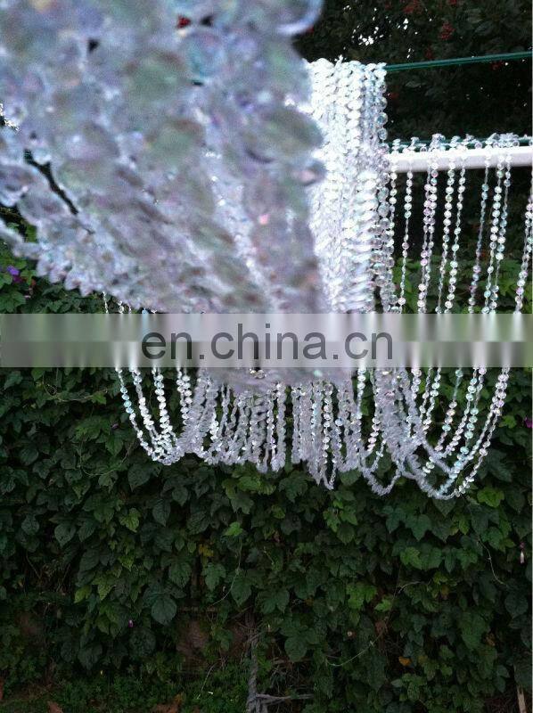 3.6 meters length Iridescent Crystal Beaded Curtain for Wedding backdrop