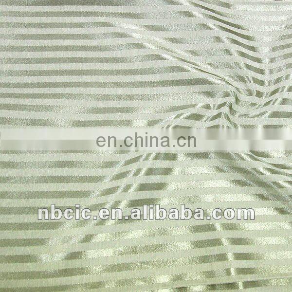 Fashion new design pretty ningbo polyester jacquard chenille plain dyed stripe fabric for sofa