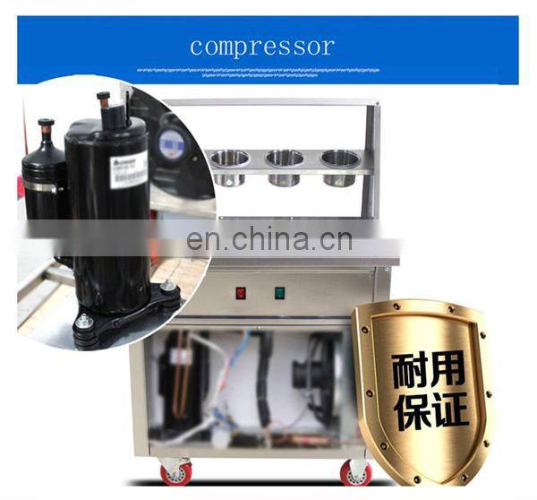 Hot sale fried ice cream machine/instant ice cream rolls machine single square pan