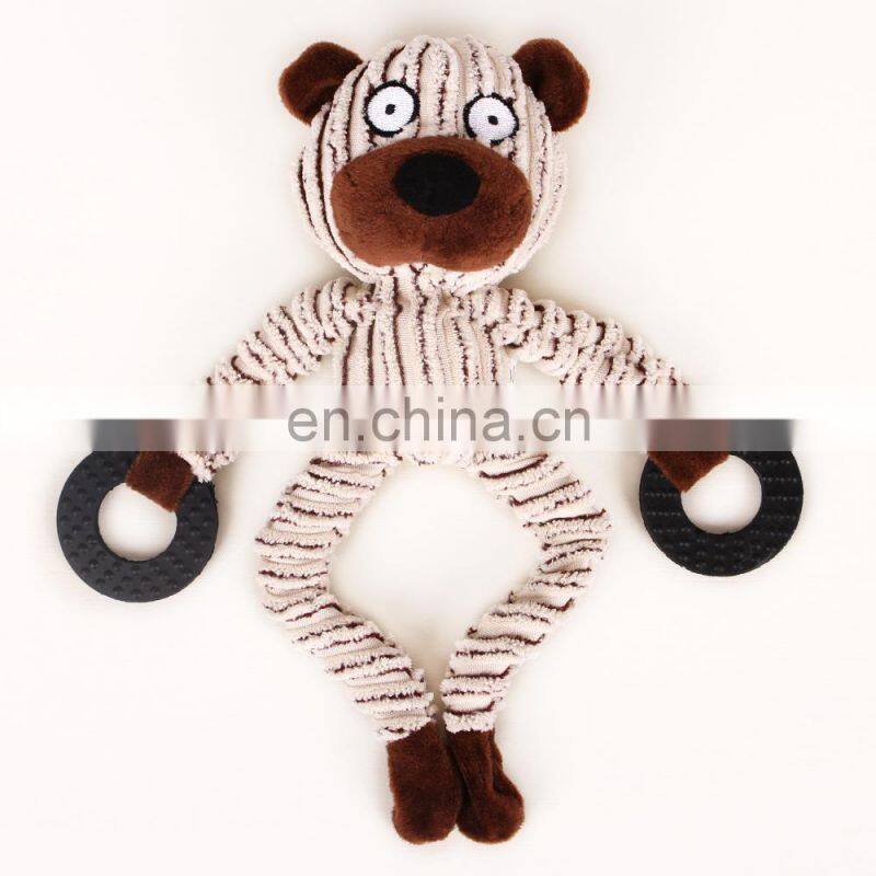 Pet plush educational Bite-resistant molar vocal dog toy Clean teeth odor-absorbing animal modeling toy