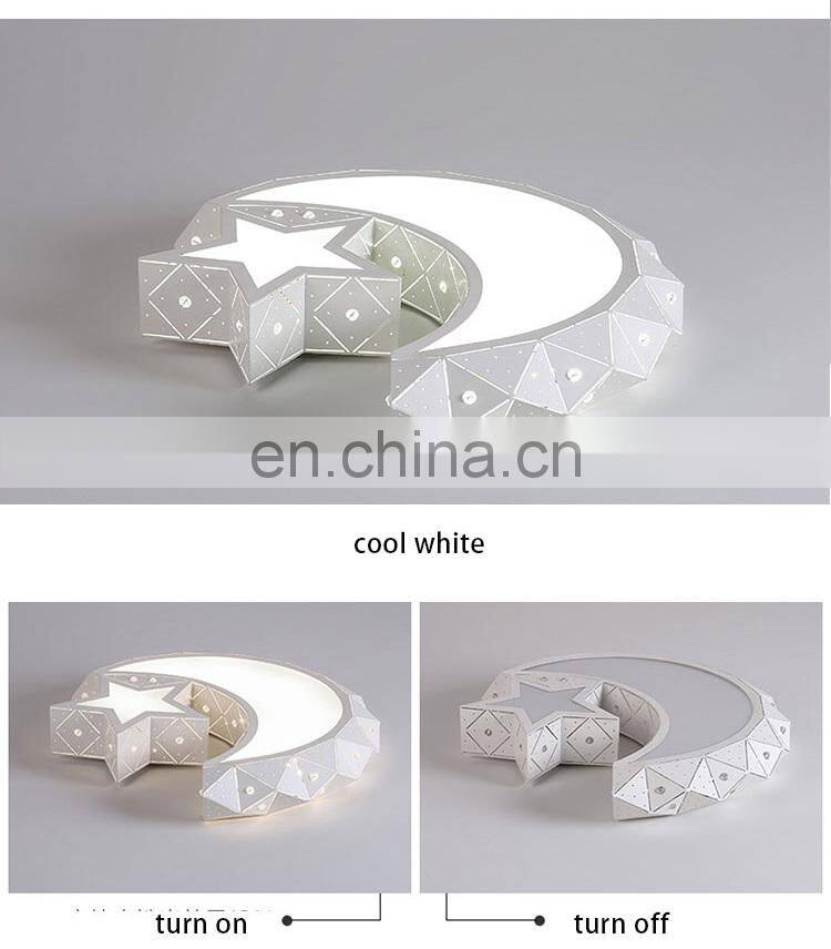 Creative LED living room ceiling light modern simple stars moon hollow lamps for children bedroom
