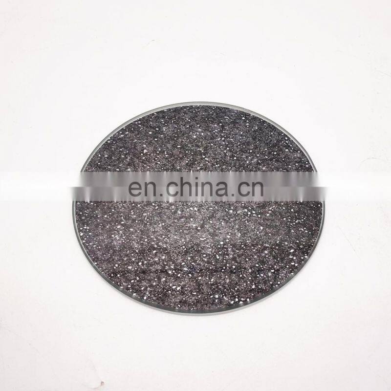 Unique design glass cup mat round mirror plate
