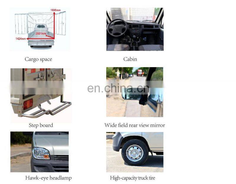 cost-effective Single-cabin cargo china mini stake truck