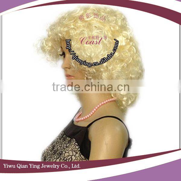 curly afro blond sexy lady hair wig