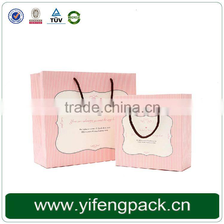 High Quality Glossy Candle Paper Bag With Color Printing