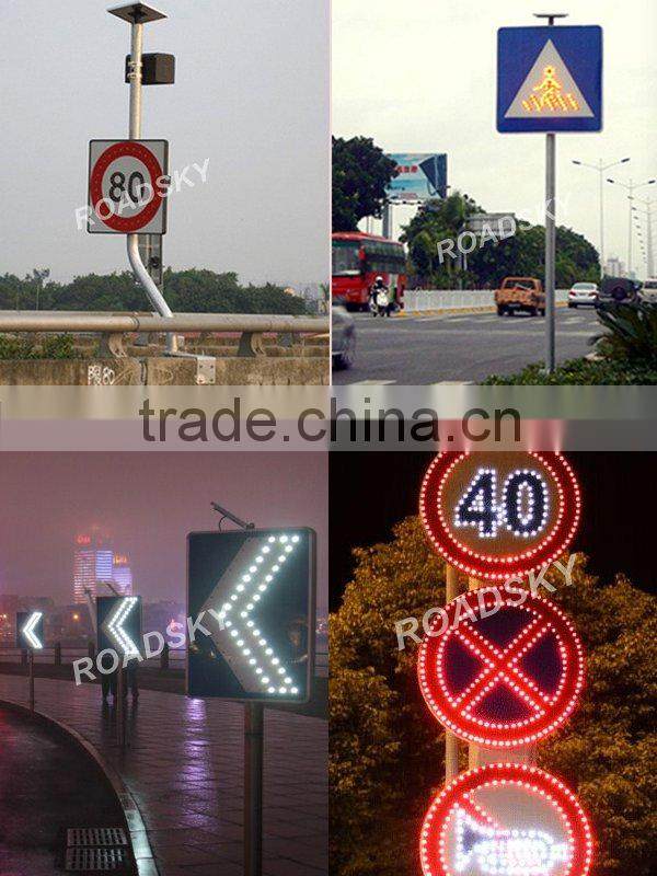 Traffic Warning Plastic Reflective Flashing Road Signs