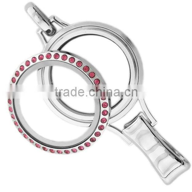 (LL002) 40% off!! 30mm fusia fuchsia hot pink crystal lanyard ID holder