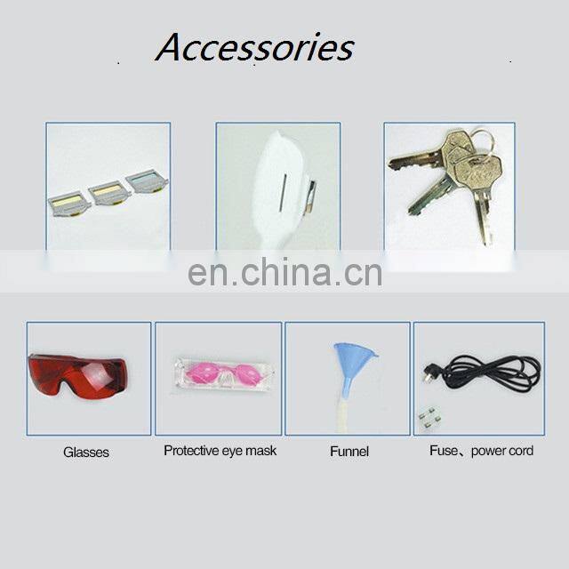 Portable painless electric 480nm 530nm 640nm wavelength IPL OPT SHR hair removal  machine