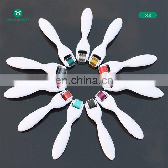 High quality 5 in 1 0.25mm 0.3mm 0.5mm 0.75mm facial roller hair regrowth skin beauty stainless steel  derma roller