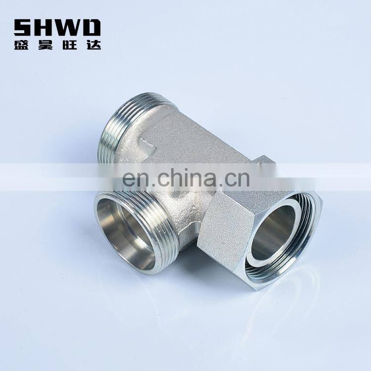 1CM  Metric Thread Male 60 degree Cone Seat Straight hydraulic Fitting For Pipe Seal Connection