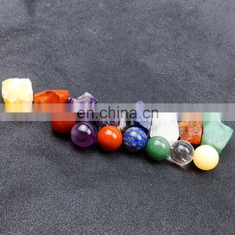 High Quality Crafts Store Wholesale Crystals 7 Chakra Gemstones And Natural Crystal Healing Stones Boxes Set