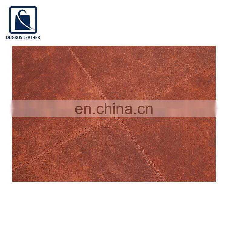 Factory Direct Sale Best Quality Matching Stitching Home Decoration Genuine Leather Coaster at Competitive Price