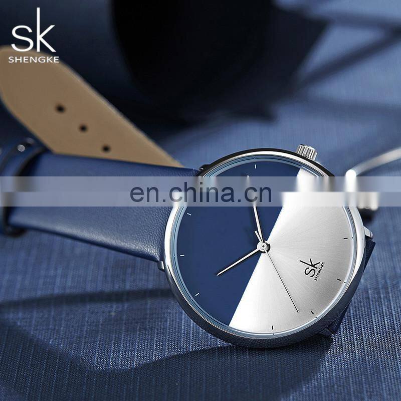 SHENGKE Pair Handwatch Valentine Classic Leather Band Unisex Watches Couple Wristwatch Lover Quartz Watches Mens watch sets