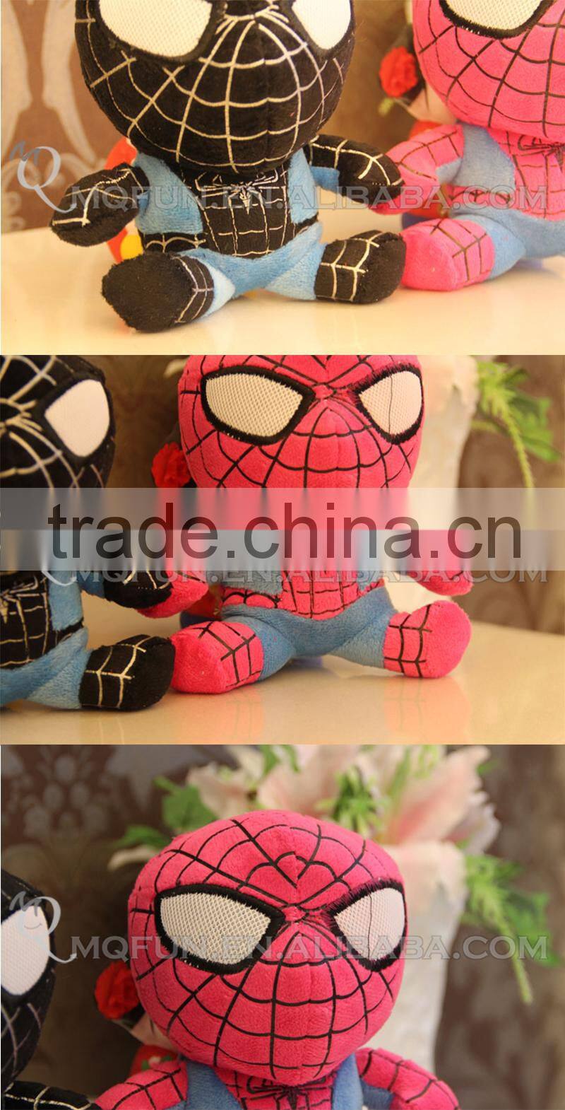 Mini Qute 18 cm 2 color marvel avenger super hero spiderman toys dolls plush toys brinquedos boneca pelucia boys NO.MQ 058