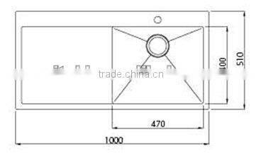 modern kitchen cabinet with drainboard sink RTS 101A-3
