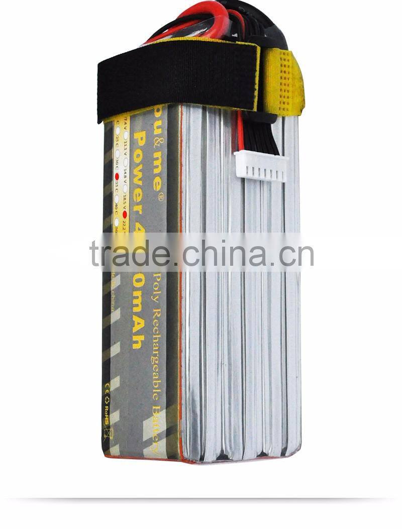 RC lipo battery pack 35C high C-rate lithium battery 4200mah 22.2V for Trex 600 RC helicopter