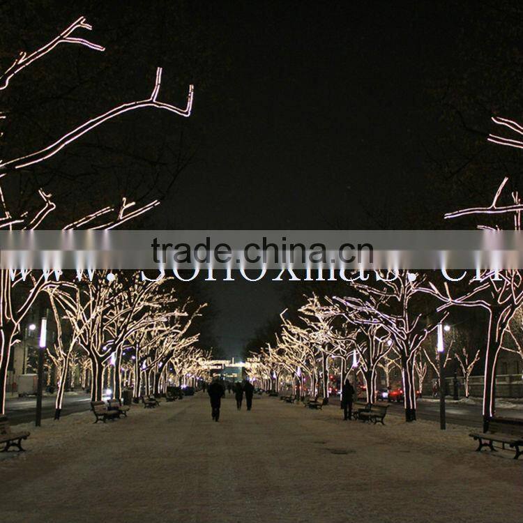 Felt hanging decoration flowers led light chain factory dirct sale