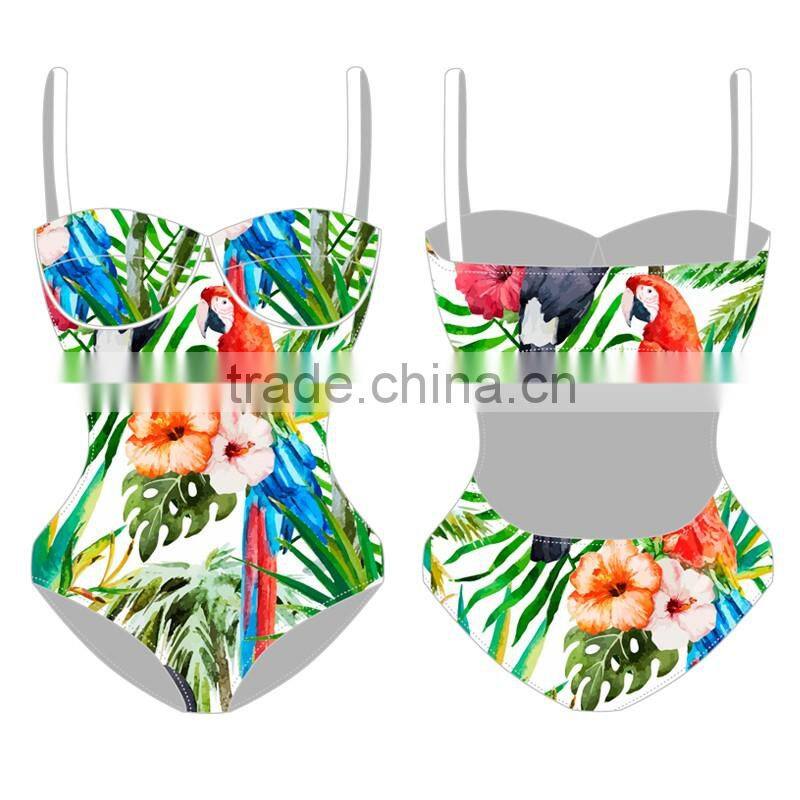 OEM factory 2016 popular hot sexy women swim wear custom women One-Piece Swimsuit plus size