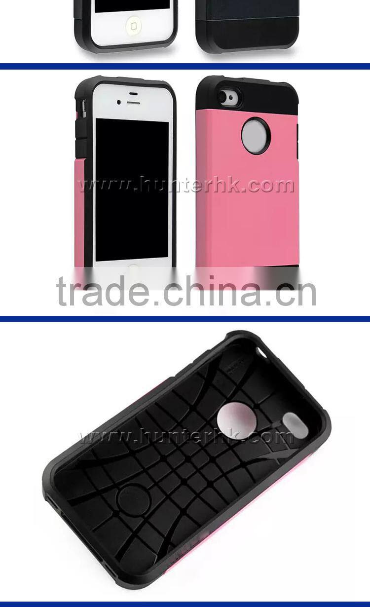 AAA Quality 2 In 1 Slim Armor TPU Case For iPhone4