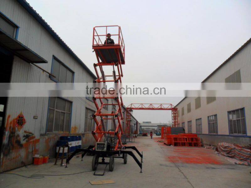1.35~8m,0.3 ton air hydraulic motorcycle lift table /mini scissor lift /lifting equipment