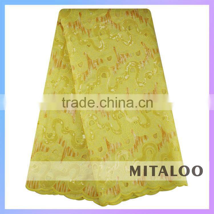 Mitaloo MOG0202 Good Quality 100% Polyester Oganza Lace Fabric Net Lace Double Lace