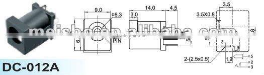 Universal male notebook dc power jack