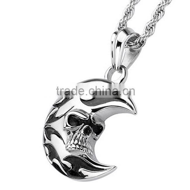 2015 Stainless steel moon necklace