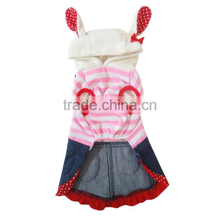 Wholesale 3D Honey Strawberry Small Rabbit Dog Clothes