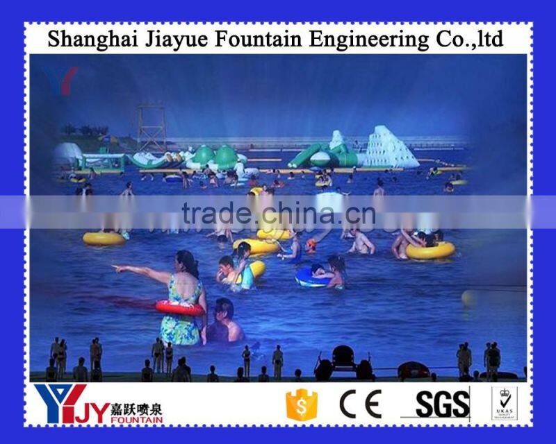 Water curtain/screen movie fountain, water curtain with projector for night fountain show