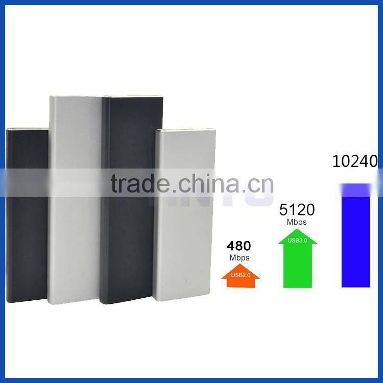 USB3.1 Gen 2 10 Gbps to 2280 M.2 NGFF B Key SATA based type SSD case M.2 SSD Enclosure