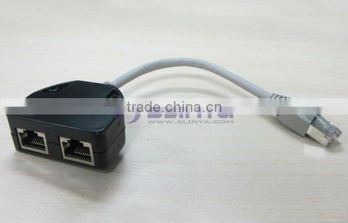 CAT5/6 Ethernet RJ45 LAN Port 1 to 2 Socket rj45 Splitter Connector