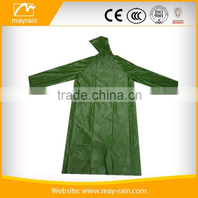 pvc adult waterproof long rain jacket raincoat