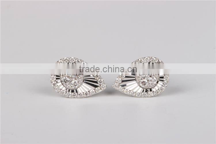 fashion jewelry sets diamond 18 karat gold earrings